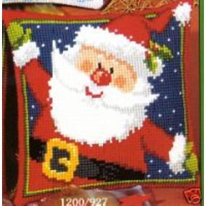 Father Christmas, Chunky Cross Stitch Cushion Front Kit